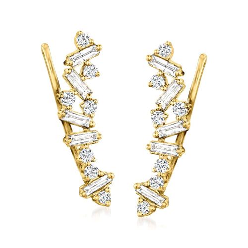 ��ɫ�� One Size ��Ӫ Ross-Simons 14kt �ƽ�Բ�κͳ�������ʯ���� - ��ɫ ������