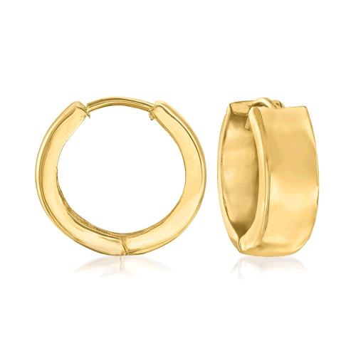 ��ɫ One Size ��Ӫ Ross-Simons ����� 18kt �ƽ� Huggie Hoop ���� - ��ɫ ��