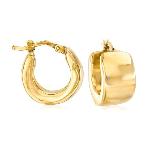 ��ɫ One Size ��Ӫ Ross-Simons ����� 18kt �ƽ� Huggie Hoop ���� - ��ɫ ��
