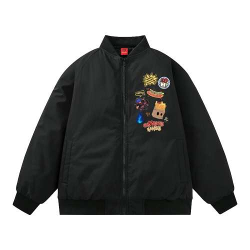 百亿补贴：黑色 M 查尔斯桃心复古涂鸦冬季新款棉服    212元