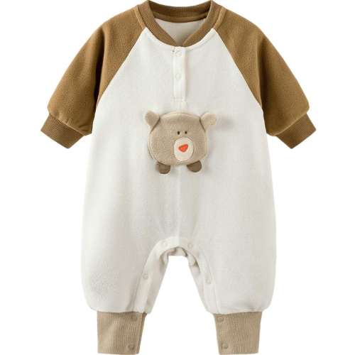 粉红-230324120202 90cm 【抗静电】迷你巴拉巴拉毛绒外出连体衣宝宝婴儿爬服衣服一体绒 58.9元