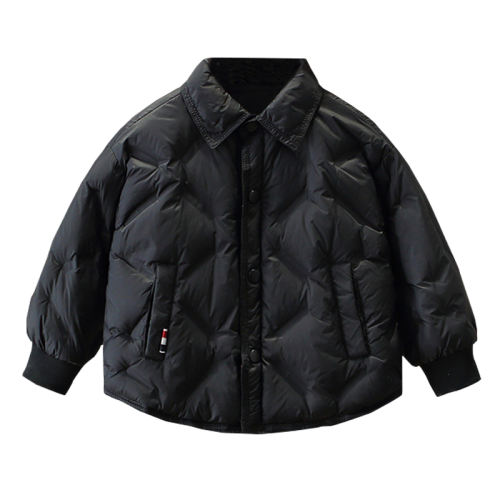 黑色 90cm 男童冬季轻薄白鸭绒羽绒服外套潮 168.8元