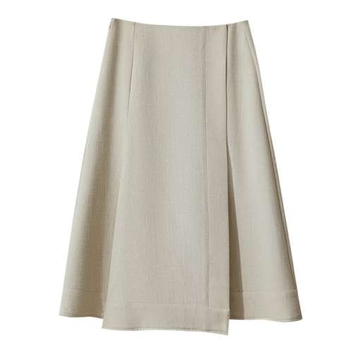 百亿补贴：黑色 155/64A/S Amii2025秋新款优雅摩登肌理感风琴片A型半身裙女显高显瘦裙子 159元