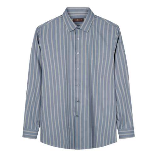 聚划算：蓝色 L TRiES/才子商务休闲长袖衬衫 366元拍4件(合91.5元/件)