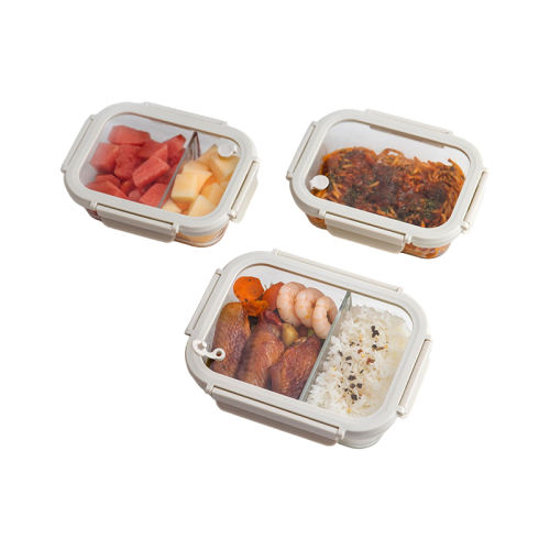 【无分隔】640ml(可带盖微波) 霜山玻璃饭盒可微波加热 46.48元拍2件(合23.24元/件)