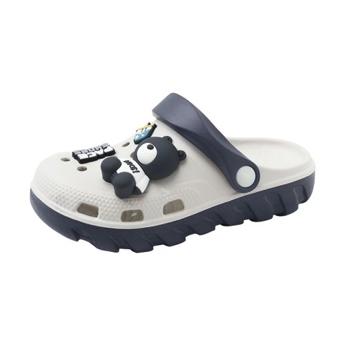 24/25 灰色【卡通小熊】 迷你世界男童洞洞鞋轻便软底 37.8元