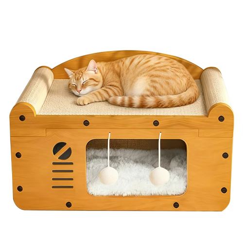 【升级硬核】双层加固款-中号（建议8斤内） 【送毛绒棉垫】猫抓板窝玩具一体 17.4元