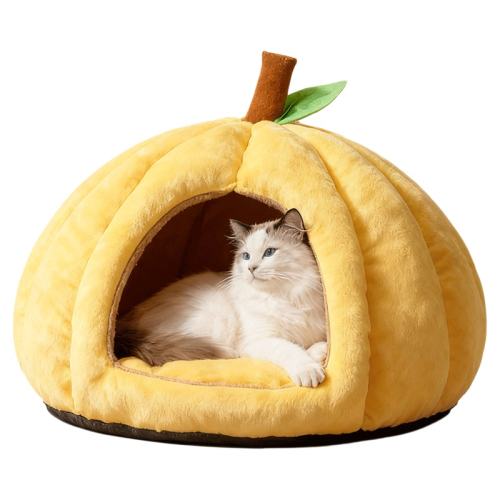 南瓜窝-南瓜色【加厚保暖】 XS（适合幼猫幼狗）小不推荐 【百万用户推荐】冬季御寒南瓜窝 25.6元