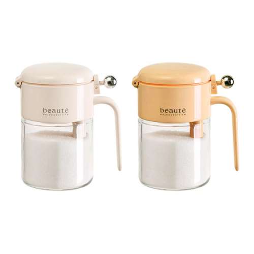 聚划算：白色【1个装】?独立勺区/密封升级 卡罗特调料罐盐罐独立勺区新款厨房家用调料盒收纳盒密封调味瓶罐 18.5元(含国补，需88VIP 95折)