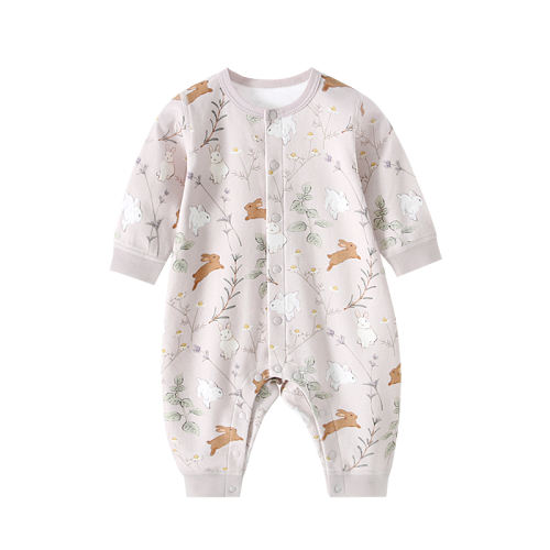 仙境小兔 59cm 柠檬爬爬婴儿连体衣春秋季宝宝纯棉衣服长袖睡衣哈衣爬服可爱秋装 69.52元