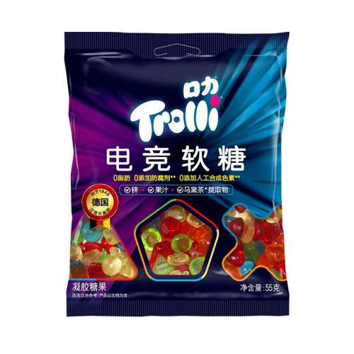 电竞软糖55g 德国Trolli口力软糖电竞游戏解馋糖果聚会开黑零食水果果汁橡皮糖 7元