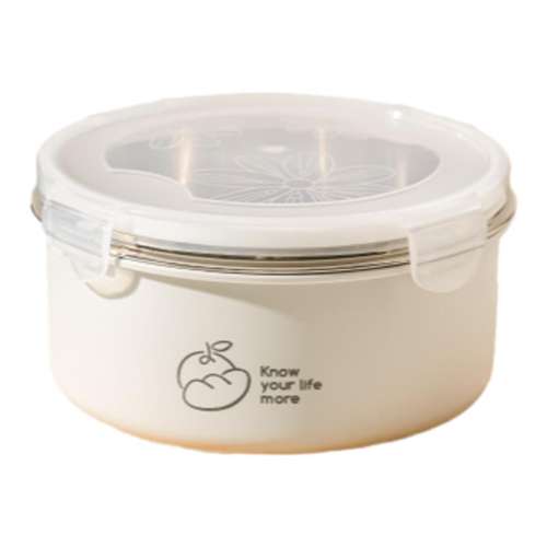 圆形双层不锈钢饭盒(0.4L) 清清美304不锈钢饭盒保鲜盒 18.1元