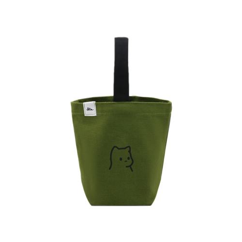 野营绿 素生家居原创水桶包手提包休闲可爱帆布包手提包购物收纳袋子礼物 34.32元