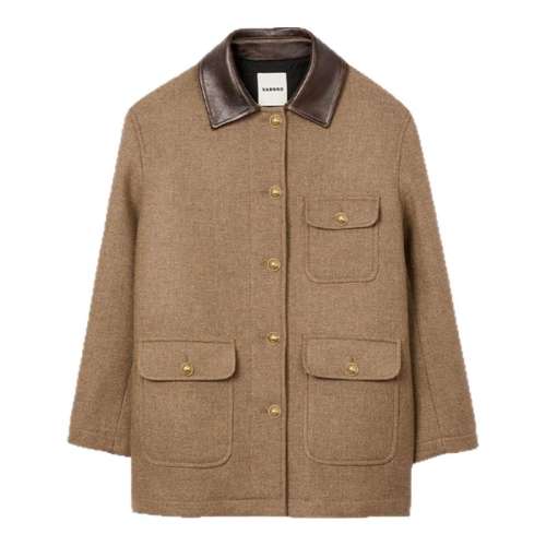 ڲ72/Һɫ 0 SANDRO2025ﶬ¿ŮװʽʱеľƤ﷭ڴ