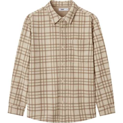 土灰绿A41901 160/80A/XS 森马灯芯绒外套情侣款长袖衬衫男 99元