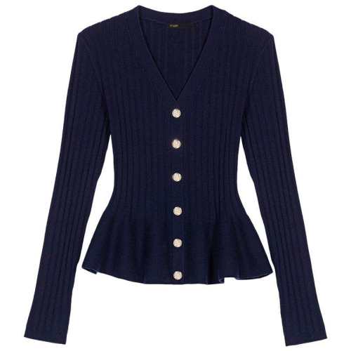 ���ڲ���������ɫ T0 Maje�㳡ͬ��2025�ﶬ�¿�Ůװ��ʽ��ɫV�쳤�������̿���֯���� 2150Ԫ