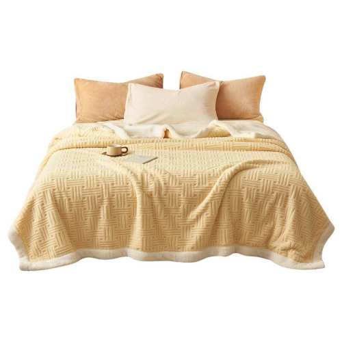 ˫���Ứ������̺-�̻ƣ���ͼɫ�� ����ë̺��100*150cm ��ӡ��Ʒ˫��ţ����ë̺���� 59.25Ԫ(������)