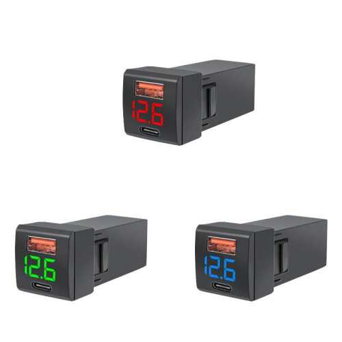 QCPD˫���-��ɫ��ѹ�� ���ﳵ�س����USB�ڳ���    33.6Ԫ