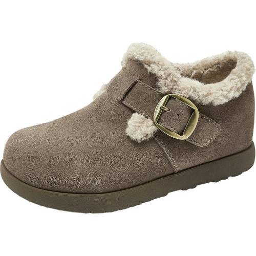 ����ɫ��2CM����+3CM�����ߣ� 35 ������޲���ЬŮ��Ƥ2025�����¿������߲���ȫ��ѩ��ѥ��ѥ��ѥ