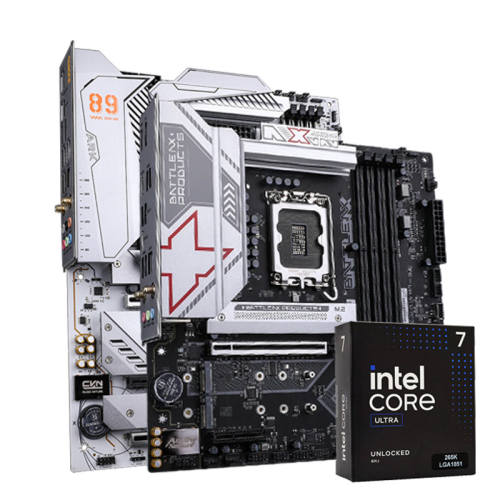 �߲ʺ�B860M/Z890���������Ӣ�ض�Ultra 7 265K CPU������װ B860 Ultra 5 225F BATTLE-AX B860M-P WIFI