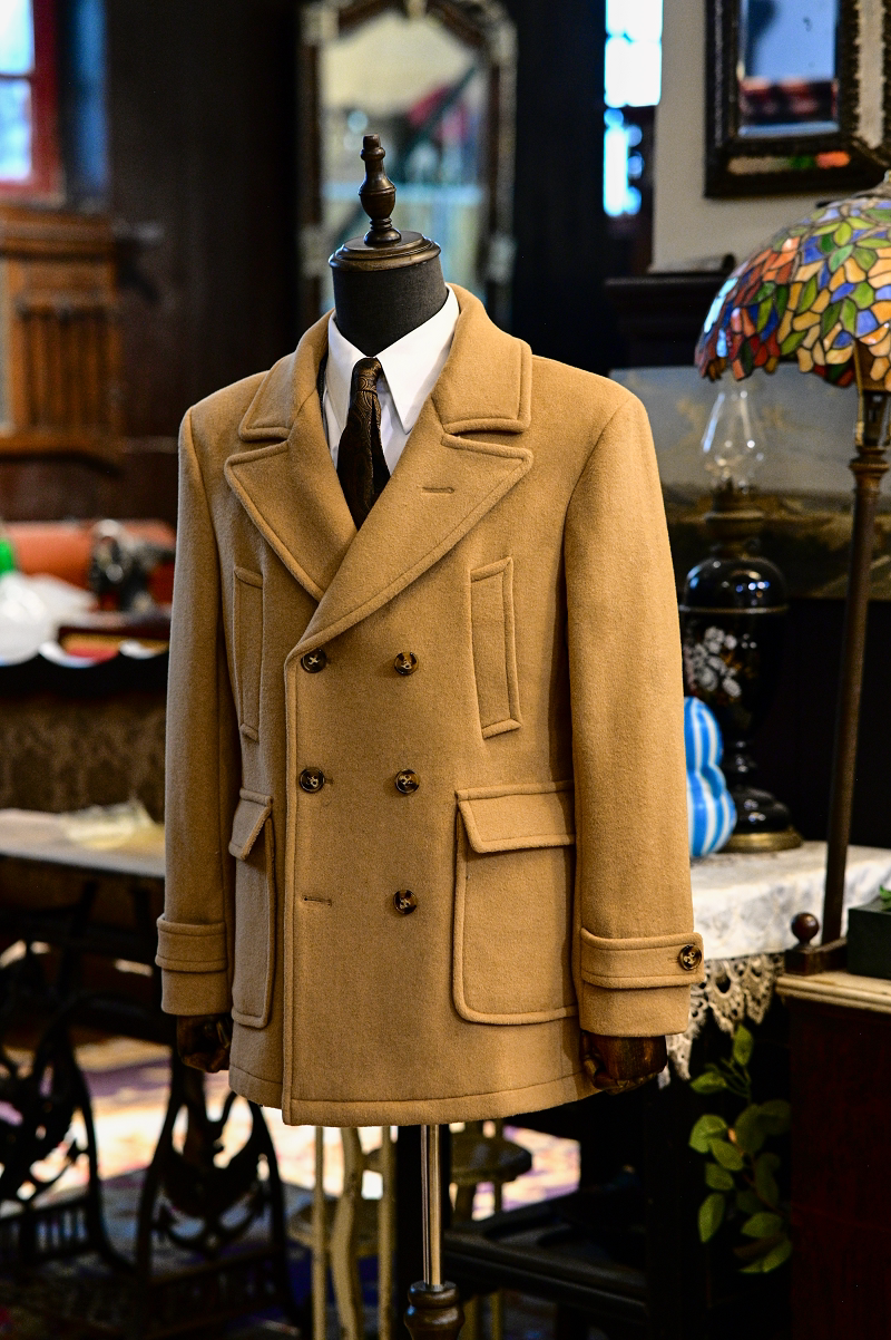 BossLee �ﶬ��ʿ���临���ذ���ë��pea coat����˫�ſ����״��� 413Ԫ