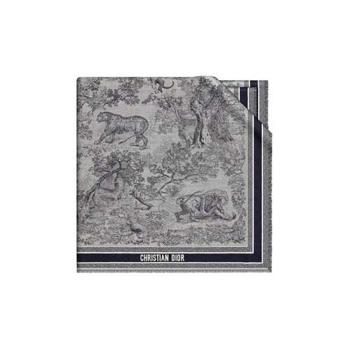 ����ɫ����ɫ��ë��˿������� 140x140CM 1h���� ŷ��ֱ��Dior/�ϰ¶��ﻨ��ӡ����ë����Χ�� ����ͬ�� 6099Ԫ(��88VIP 95��)