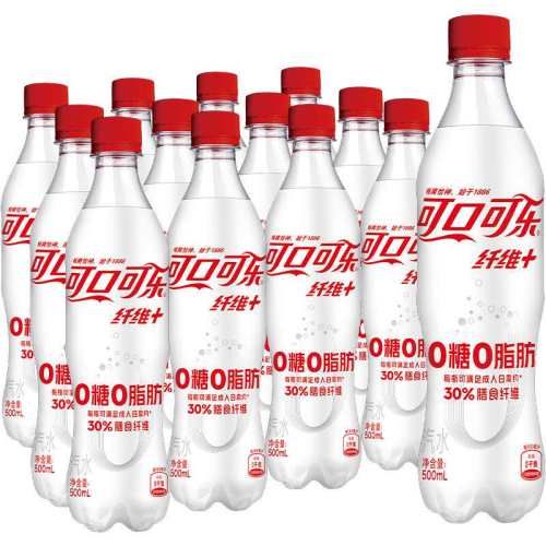 CocaCola/�ɿڿ��� ��ά+ ƿװ̼������ 500ml *12ƿ 73.92Ԫ��2��(��36.96Ԫ/������88VIP 95��)