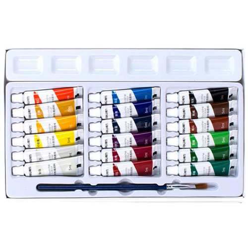 �������ˮ��12ɫ5ml/�ͱ�ˢ+��ɫ�� �����滭������װˮ������ 8.4Ԫ