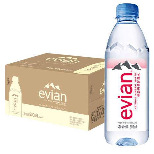 Evian/���� ��Ȼ��Ȫˮ ����ˮ �������� 500ml 48ƿ 348Ԫ