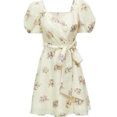 H8H��ɫǾޱ��ӡROSA MULTICOLOR AOP_PURPEL_L 155/76A/XS ONLY�̿��������黨ȹ����ȹ 135Ԫ