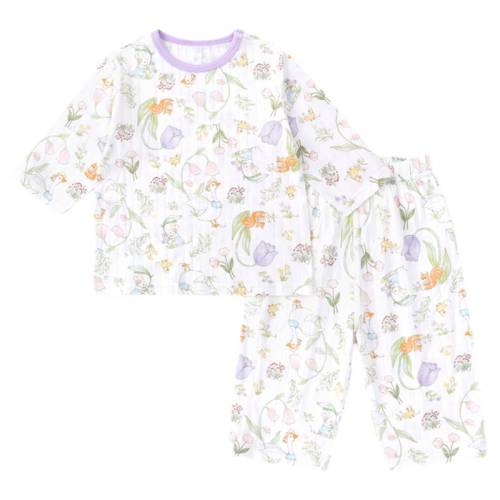 ��ɫϵ��ӡ 80cm [100%��]�ོҶ�ͯ˯����װ�ļ���ͯŮͯ���޼Ҿӷ����������·�