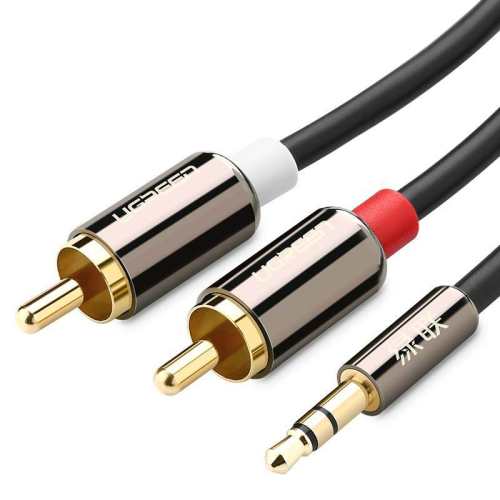 ������Ƶ��1�ֶ�3.5mmת˫����ͷ������PVC��-��ͭ��о��HiFi������-AV195 0.5��  8.9Ԫ