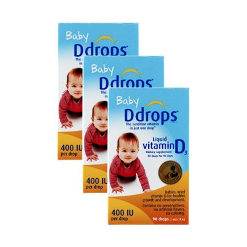�ۻ��㣺Ddrops��׿˼Ӥ�׶�ά����D3�μ�(���ô�Baby ddropsӤ��ά����D3 �������Ƶμ�400IU 2.5ml 90��)*3  346.19Ԫ(��88VIP 95��)