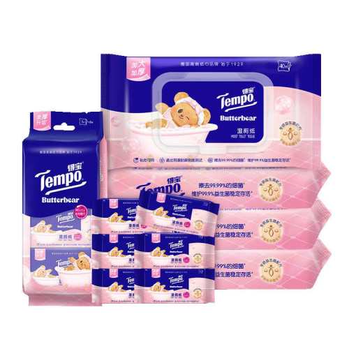 Tempo/�ñ�ʪ��ֽ������ѡ��ר����������40Ƭ*4��+��Яװ7Ƭ*6��  36.17Ԫ