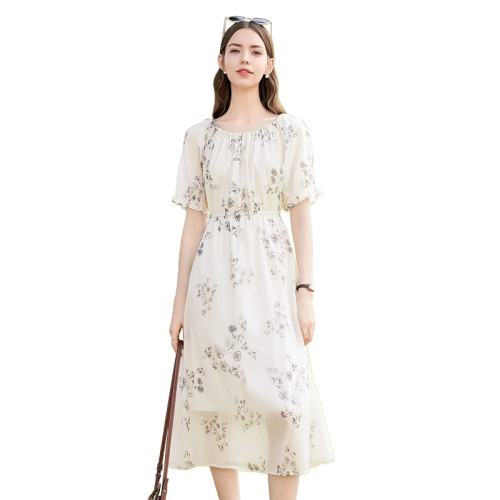 betu��ͼŮװ2025�ļ��¿ʽ�黨ѩ������ȹ��������ӡ���г�ȹ�װ� XS  173Ԫ