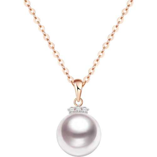 GiO�鱦 18K��Akoya��ˮ��������Ů��׹������ʯС����8-8.5mm 45cm 18Kõ���akoya��׹/������  1595.16Ԫ