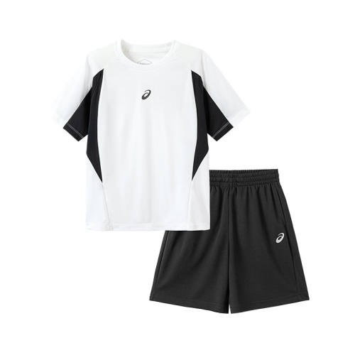 ���ڲ�����ASICS/��ɪʿ��ͯ26���ļ��¿���ʪ�ٸ�Բ��T���̿���װ�˶�����0000��ɫ 140cm  159Ԫ