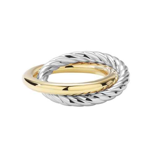 Le' Murmure �������������� ��������ֹ�18k�����ݶ���˫����ָ5�� Two-Tone 18K Gold  1234.13Ԫ