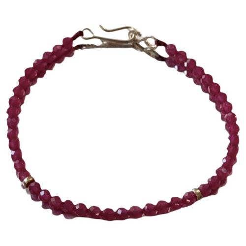 hellojune s925��Բ������ʵ��������RUBY�챦ʯ��ʯ��ɫ�ִ�����316�Ѹְ�4mm��16.5cmһ��  61.56Ԫ