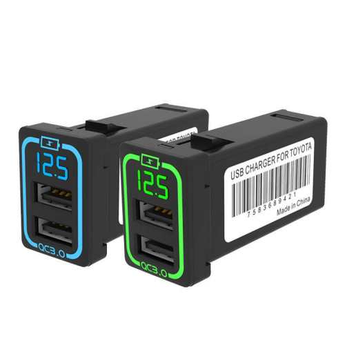 ���÷�������˫���װusb�������ɫ ˫usb���+��ѹ��ʾ ����ȡ���  25.6Ԫ