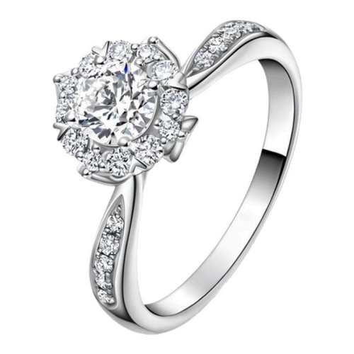 TopMiya�����ǳ�18K�����ʯ��ָ����925����+��NGTC��������֤�顿����Ʒ VS1/΢� 30�� D  8695Ԫ��5��(��1739Ԫ/��)