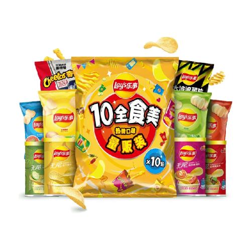 Lay's���»�Ͽ�ζ��Ƭ 10ȫʳ������� 410g 32.23Ԫ