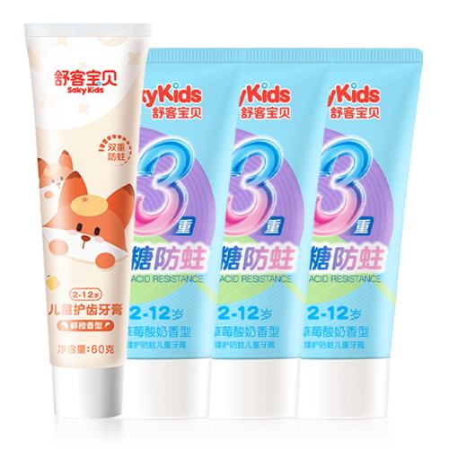 ��ͱ��� ��ͯ���� ���Ƿ������� 60g*3+60g ��ݮζ+�ʳ�ζ 4֧װ 40Ԫ