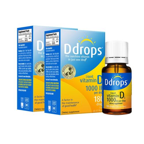 Ddrops ����ά����D3�μ� 1000iu 180��*2 269.7Ԫ(��88VIP 95��)