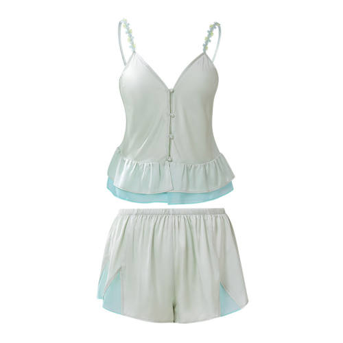 �ļ�˿�ʱ���˯��Ů��ʽ��Ҷ�߶���ɫ XS  243.8Ԫ