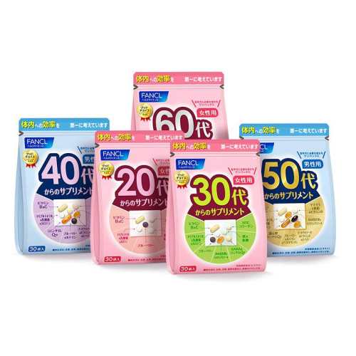 FANCL ���� ÿ��Ӫ���� ��ɫ 20-60����Ů ��ά30ŮάB�� 1������װ 311.88Ԫ��4��(��77.97Ԫ/��)
