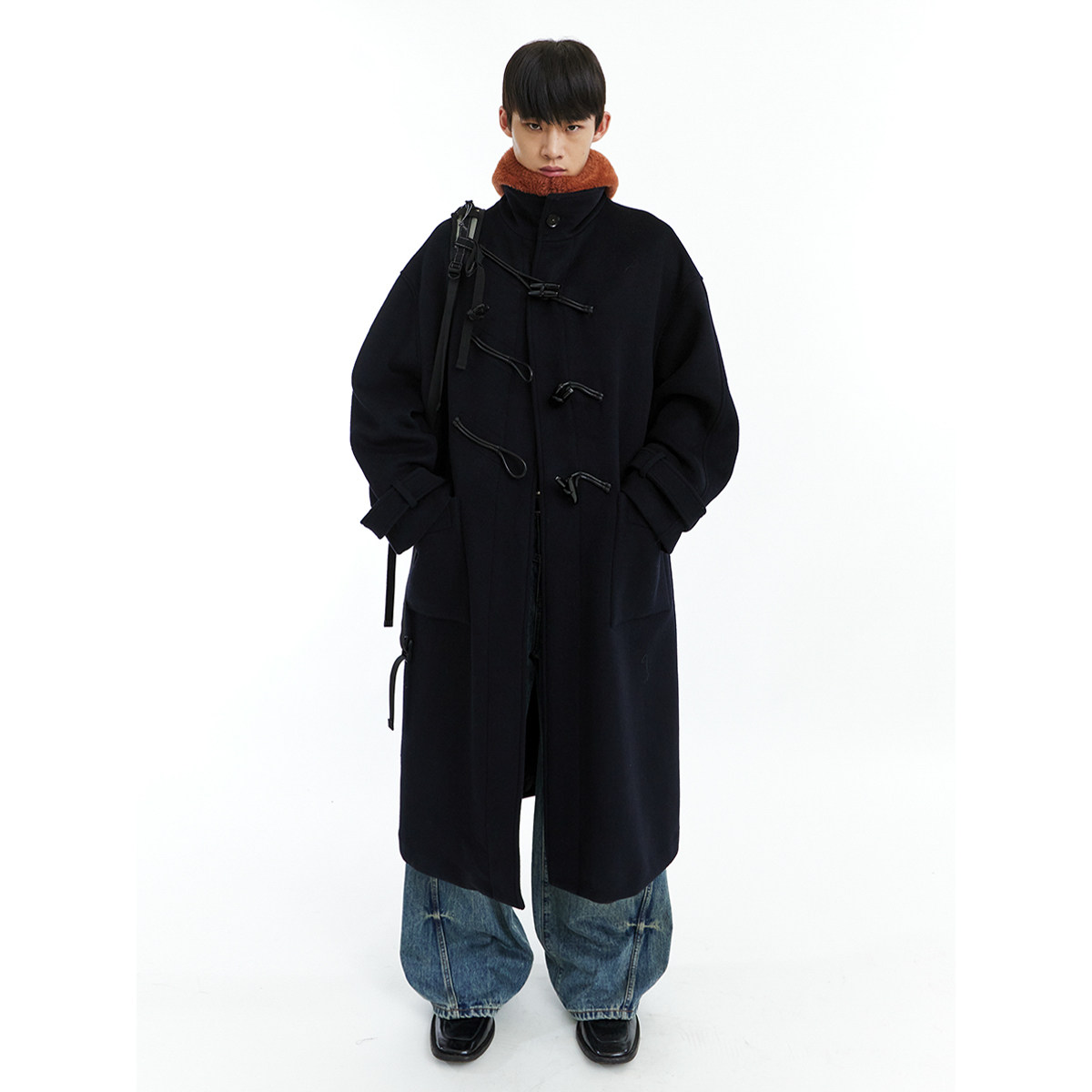 NeverSeez �ذ���ëë���������ţ�ǿ۴�����������ɫ Overcoat 1169Ԫ