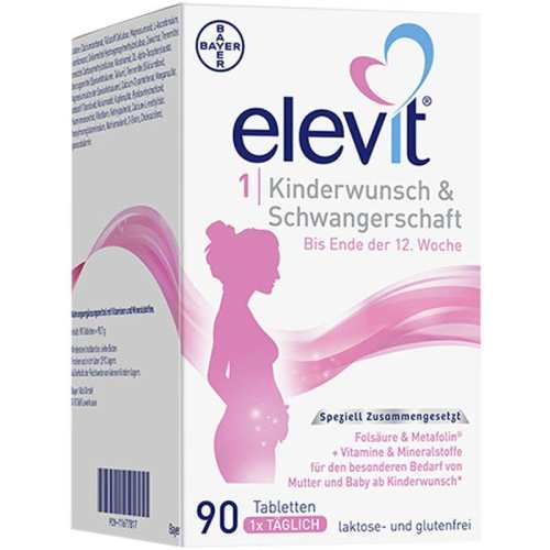 ����ά Elevit ����ά����1�� ����Ҷ�� 90Ƭ �°��и�ר�� 431.03Ԫ(��88VIP 95��)