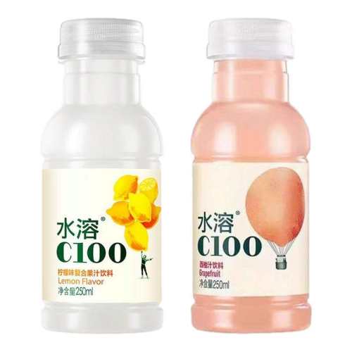 ũ��ɽȪ ˮ��C100����ζ���Ϲ�֭���� 250ml*4/6/12ƿ ����ά����C    7.8Ԫ