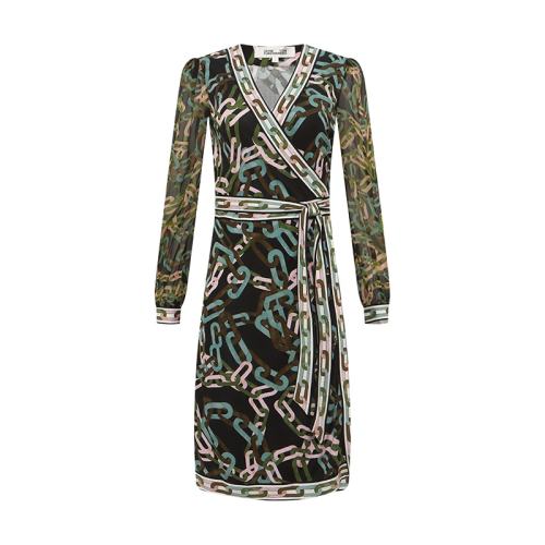 DIANE VON FURSTENBERG ���ĺڰ�ƴ������ͼ��ʱ�й���ͨ�ڳ��ָ߼�����������ȹ 1794Ԫ